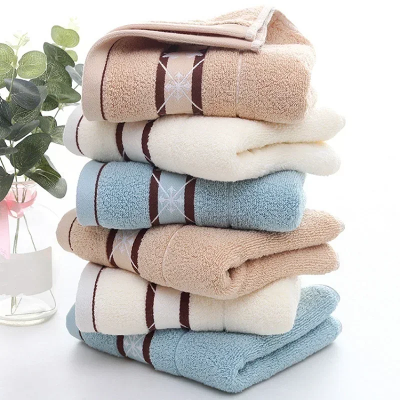 Soft Cotton Bath Towel No Lint Beach Household Thickened Face Wash Towel Adult Bathroom Bath Absorbent Towel 35x75cm