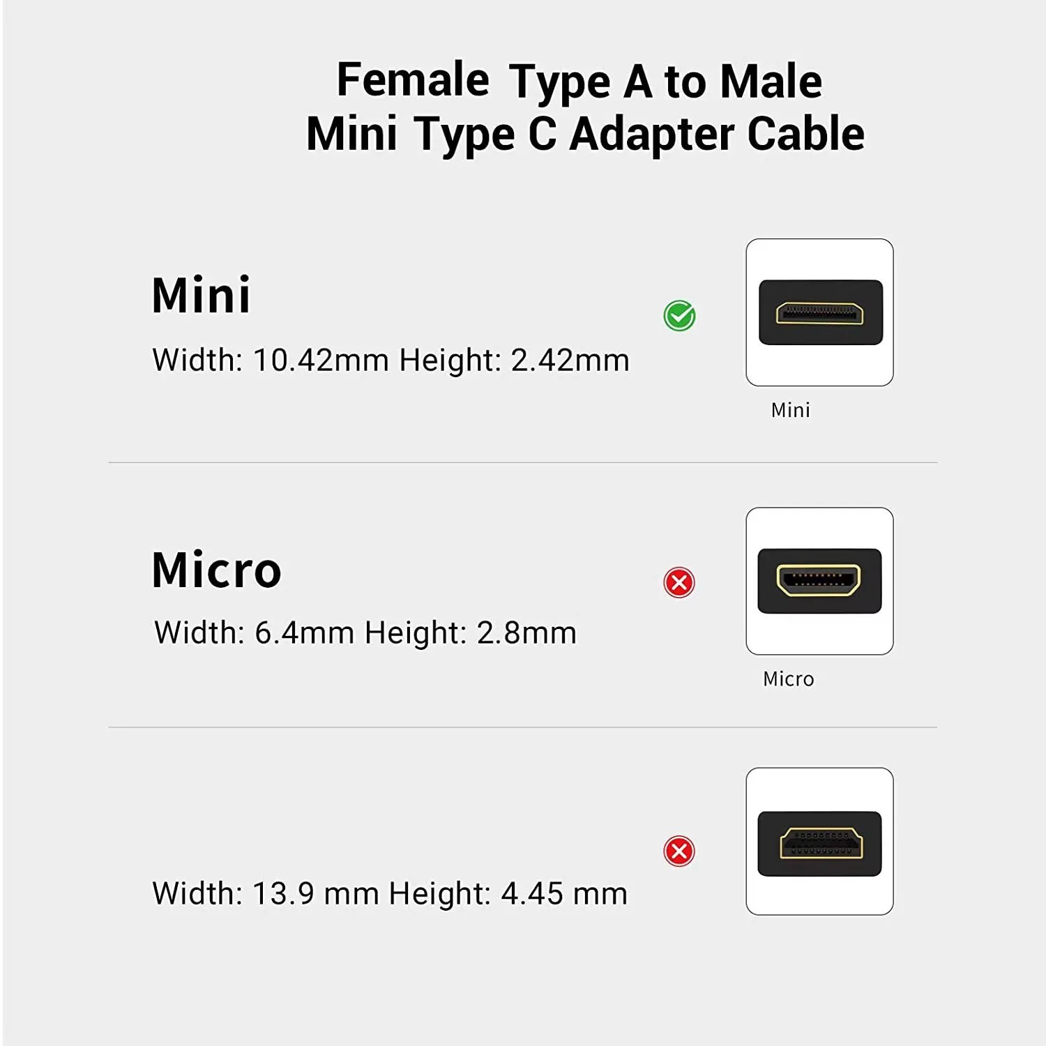 SmallRig Ultra Slim 4K Adapter Cable A to A/C to A /D TO A for BMPCC 4K & 6K/for Sony A7SIII/for Panasonic 3019/3020/3021