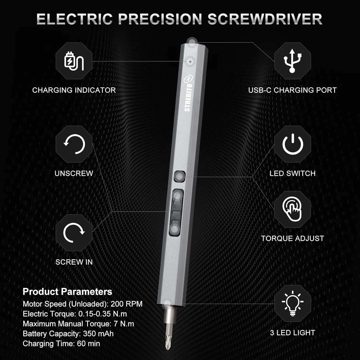 Imagem -02 - Mini Electric Precision Chave de Fenda Grupo Small Power Chave de Fenda sem Fio Recarregável 144 Peças