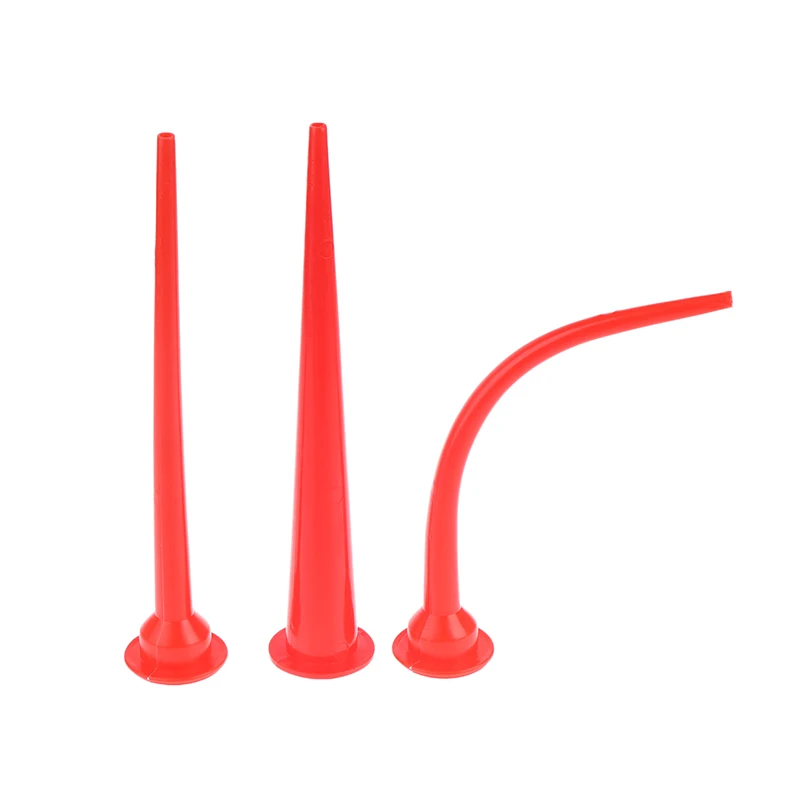 NEW Plastic Caulking Nozzle Applicator Sausage Caulking Extension Tool Camber / Long Caulking Nozzle Set