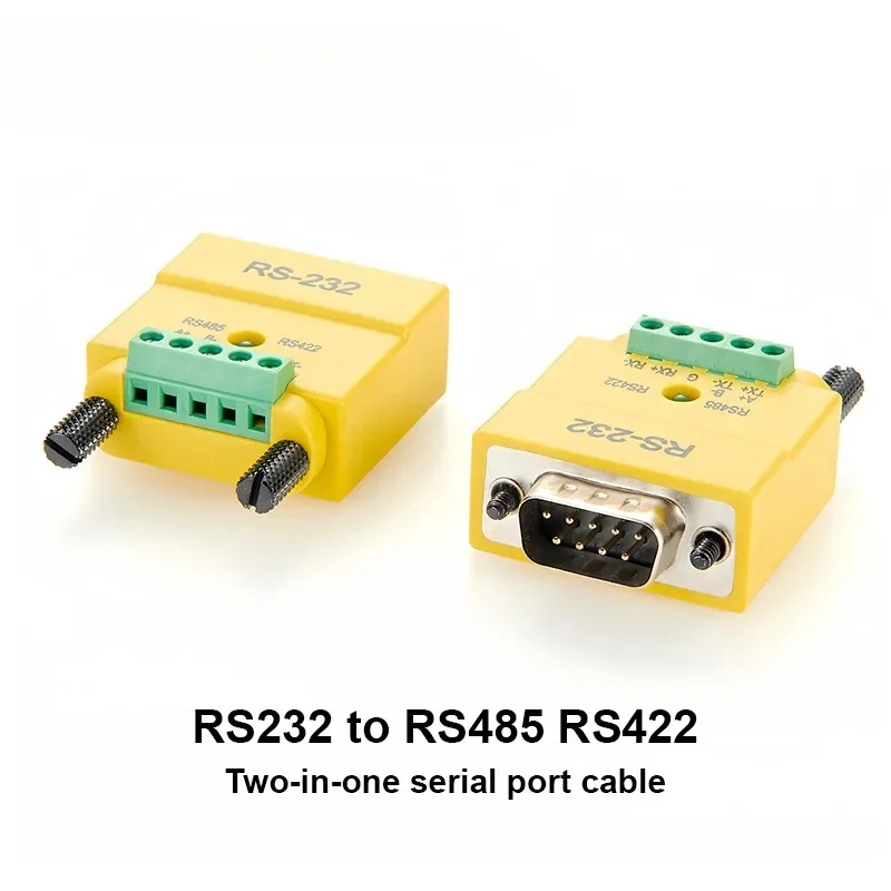 Industrial Grade DB9 Serial Converter RS232 To RS485 RS422 Adapter 9P to 5-position Terminal Block Male Female Two-in-one Module