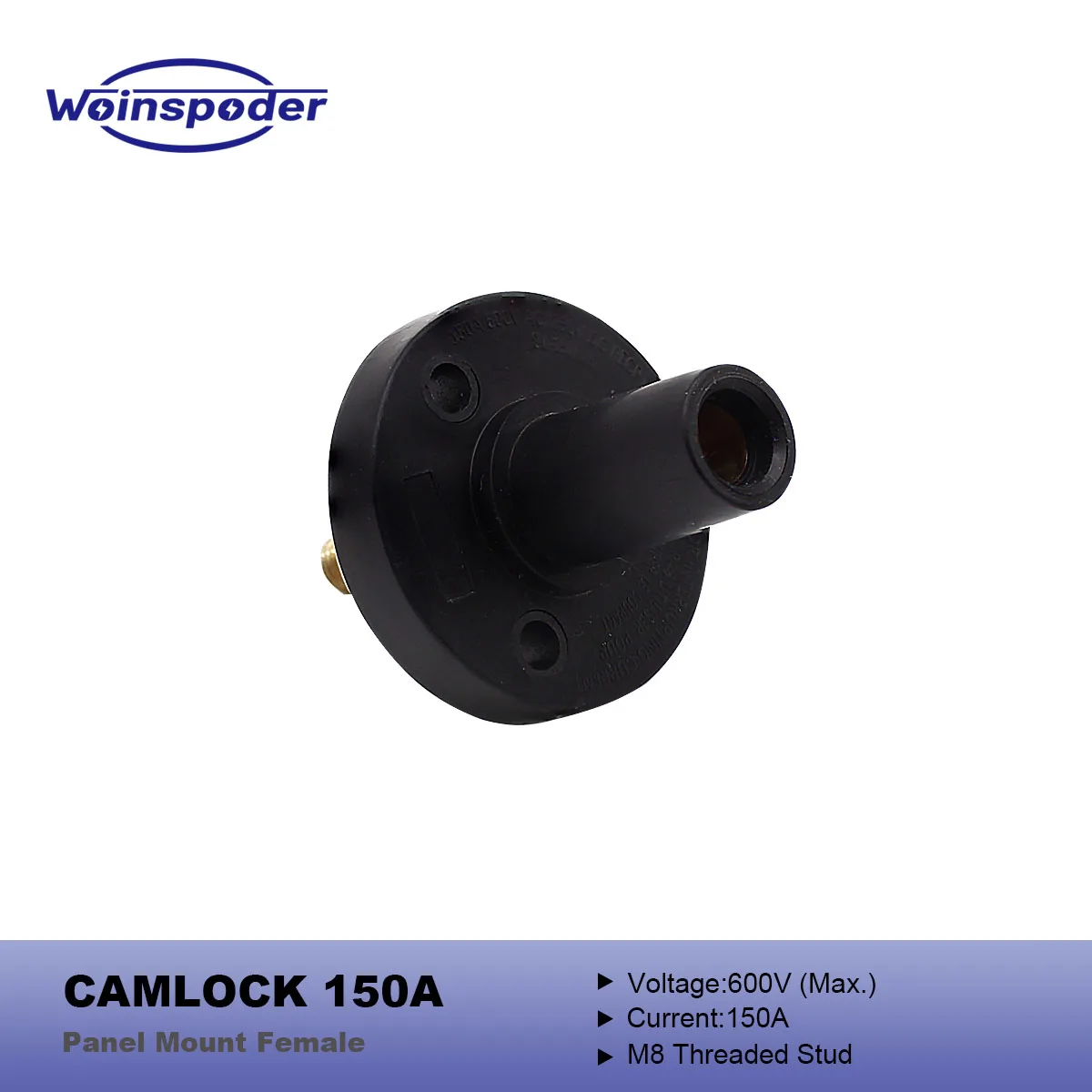 WOINSPODER 150 Amp 600 Volt Panel Mount Female Mini-cam Receptacles 15 Series M8 Power for Events Entertainments