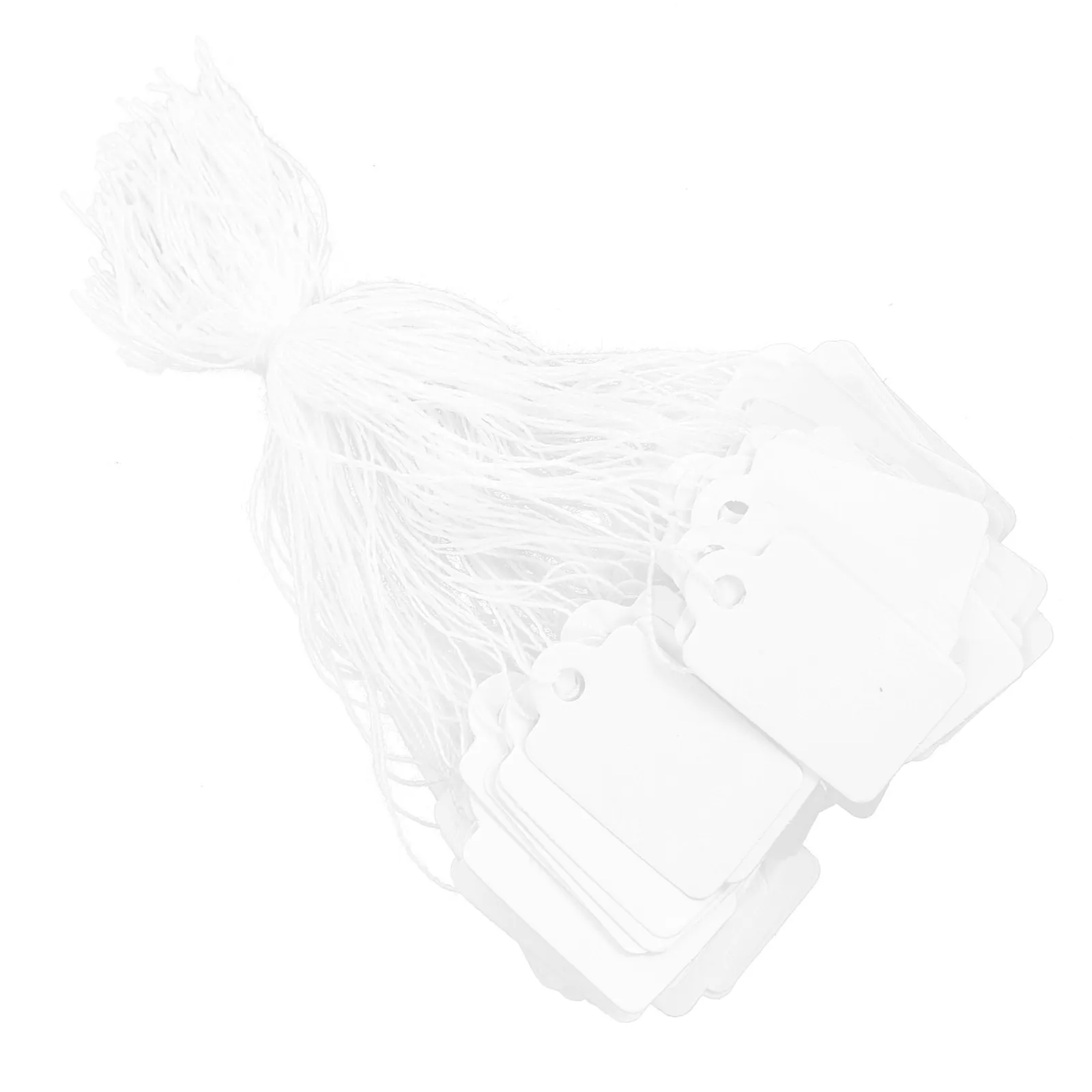 

90Pcs Blank Jewelry Price Tags with Hanging String Cotton Paper Labels for Necklace Earrings Bracelets Rings Craft Retail