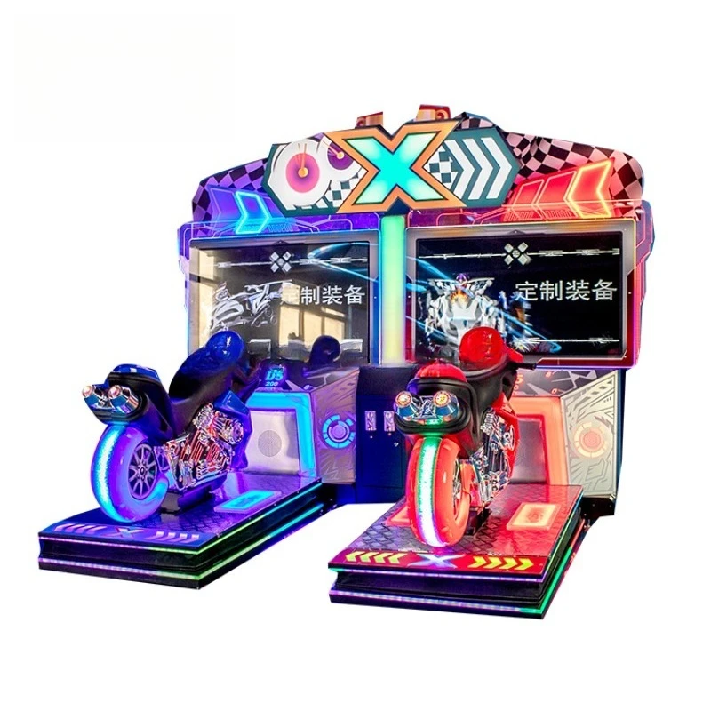 متنزه الترفيه تجربة العملة المعدنية محاكي سباق الدراجات النارية الديناميكي #4