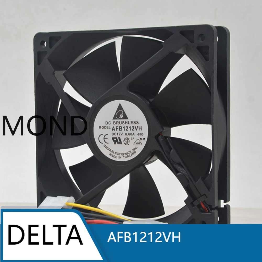 

Delta AFB1212VH 12V 0.60A 12025 Silent Chassis Large Airflow Cooling Fan 12CM