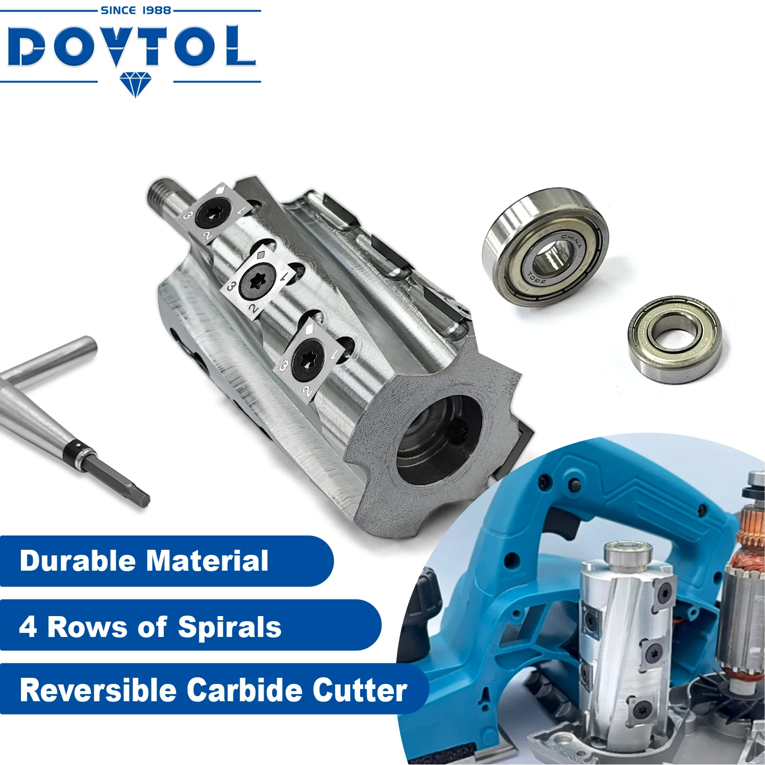 Helical เครื่องตัดเกลียวหัวเกลียวใบมีดเพลาสําหรับ Makita KP0810 (DKP181) ไม้กบ Thicknesser เครื่องกบใบมีด