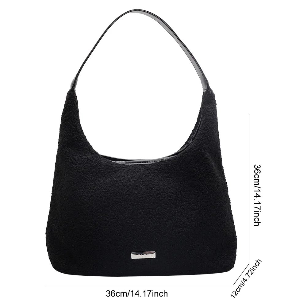 Borsa a tracolla in peluche da donna Borsa tote soffice e carina Borsa con manico superiore in morbida peluche di grande capacità Borsa da donna in pelliccia sintetica per l'autunno inverno