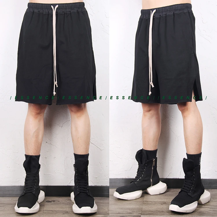 

Мужские повседневные хлопковые шорты Rodrk: классические, с разрезами, длиной до колена, в стиле хип-хоп, свободного кроя, модный городской образ