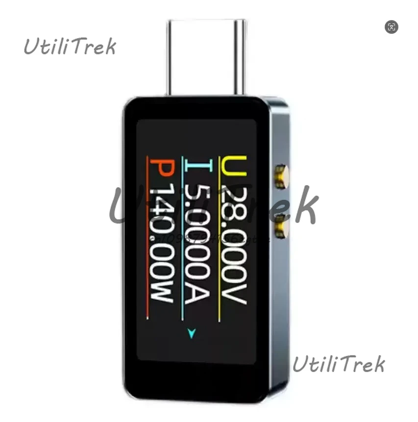 

USB-тестер PD3.1 Type-C Вольтметр Амперметр | Цифровой мультиметр с цветным экраном 28 В, быстрые зарядные устройства