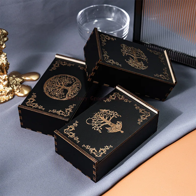 

Wooden Tarot Card Storage Box – TAROT BOX, Sliding Wooden Design, Chess Card Case