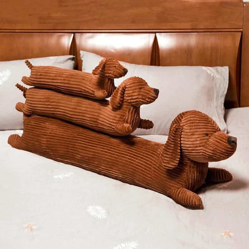 

Cushion Lovers Brown Cute British Short-legged Dachshund Dog Pillow Cushion Sofa Decoration New Year Gift Plush Doll