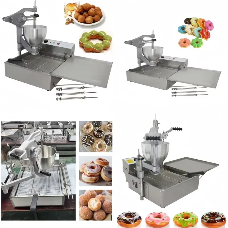 Commercial Automatic Mini Doughnut Maker with Fryer for Round Mochi Doughnuts Production