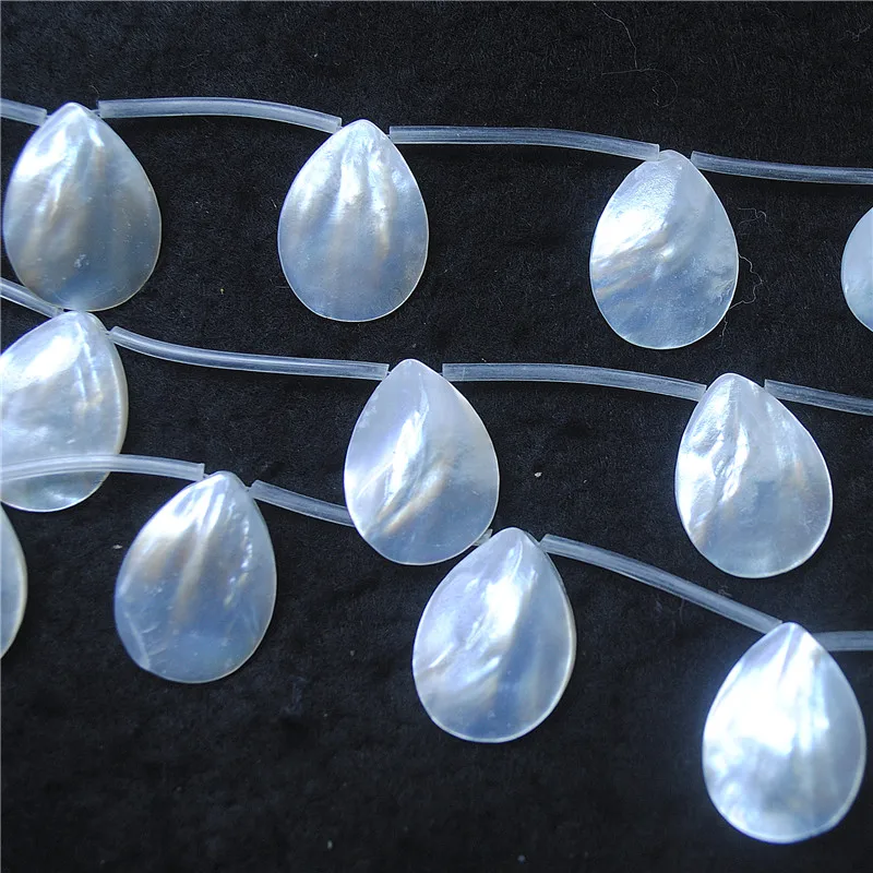 10PCS White Saltwater Shell String Mother Of Pearl Teardrops 18X25MM 20X30MM DIY Jewelry For Women Necklace Making New Arrivals