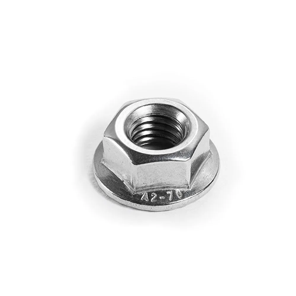 DIN6923 A2/A4 Hexagon Flange Nut M3 M4 M5 M6 M8 M10 M12 M14 M16 304/316 Stainless Steel Serrated Spinlock Lock Nuts