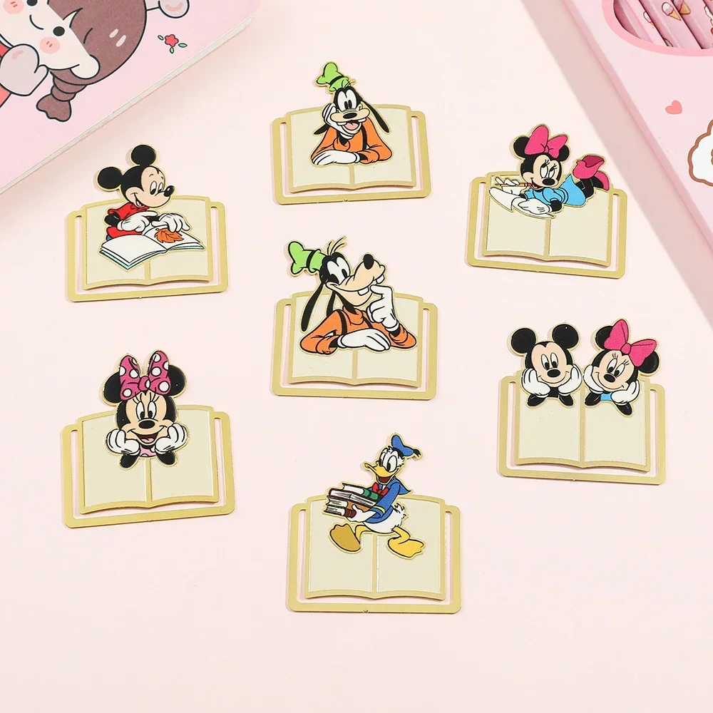 Cartoon Mickey Donald Duck Minnie Bookmark Kawaii Book Lover Reading Page Marker Collect Souvenir Girls Boys Learning Stationery