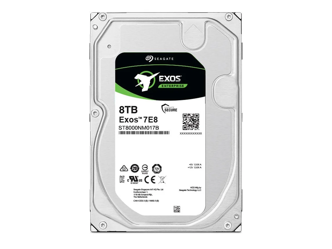 Exos 7E10 Enterprise 8TB NAS Hard Drive 7200RPM 256MB Cache 3.5inch SATA HDD ST8000NM017B