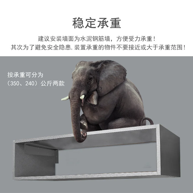 Support Mural Suspendu en Forme de L pour Meuble TV ou de Bureau, Code d'Angle Caché pour Surpoids