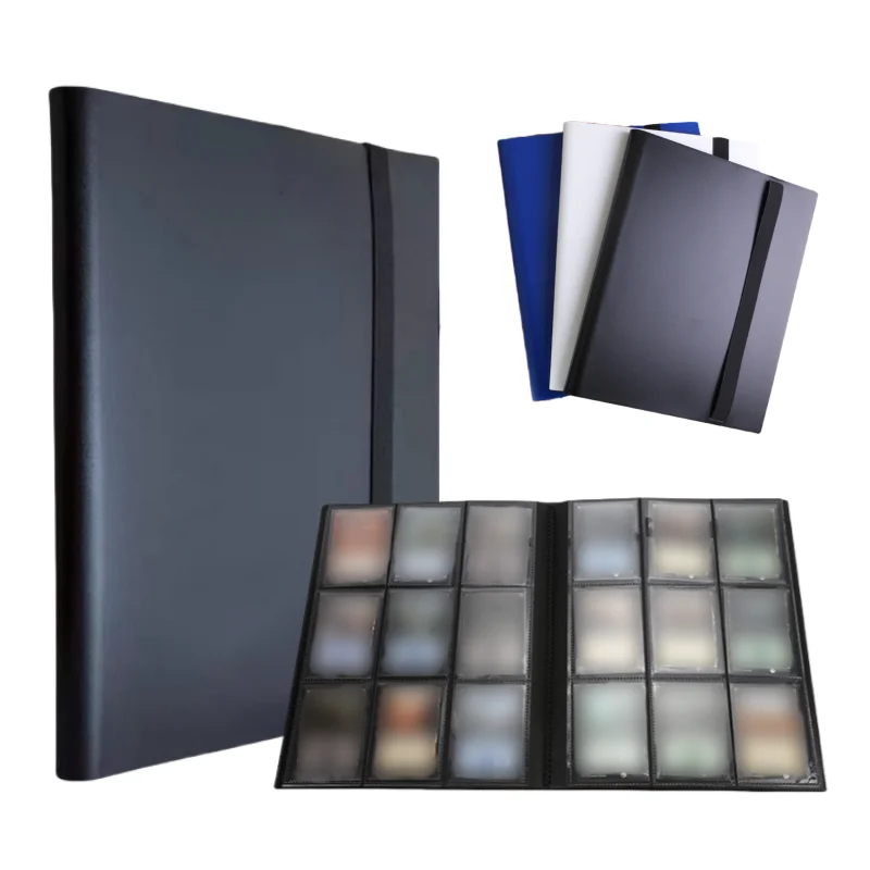 Trading Card Collector Holder 4/9/12-Pocket Binder Portable Storage Case Suitable for Game Cards Baseball Football Cards