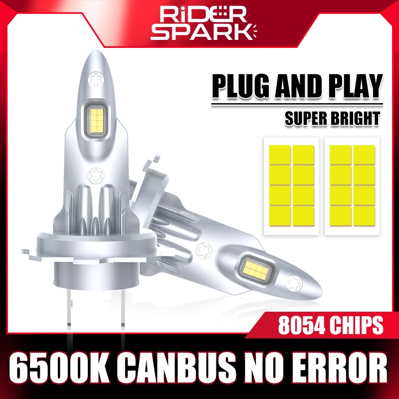 

300W Turbo H7 LED CANBUS Light Mini Head Lamp 1:1 Size Wireless H7 Car LED Headlight Bulbs with Fan 8054 CSP 6500K White 12V 24V