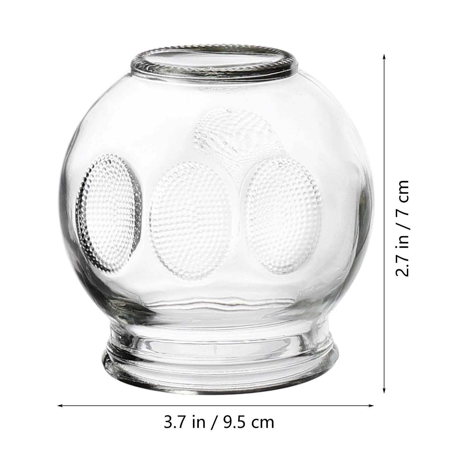 5 قطعة جهاز علاج فراغ الحجامة الزجاجية تصميم بسيط امتزاز قوي آمن مقاوم للانفجار التصريف اللمفاوي #3