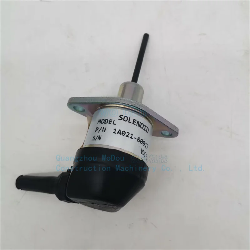 

Suitable for excavator Komatsu PC56-7 flameout solenoid valve 4D87-E Kubota engine switch 1A021-60017 fuel cut-off valve