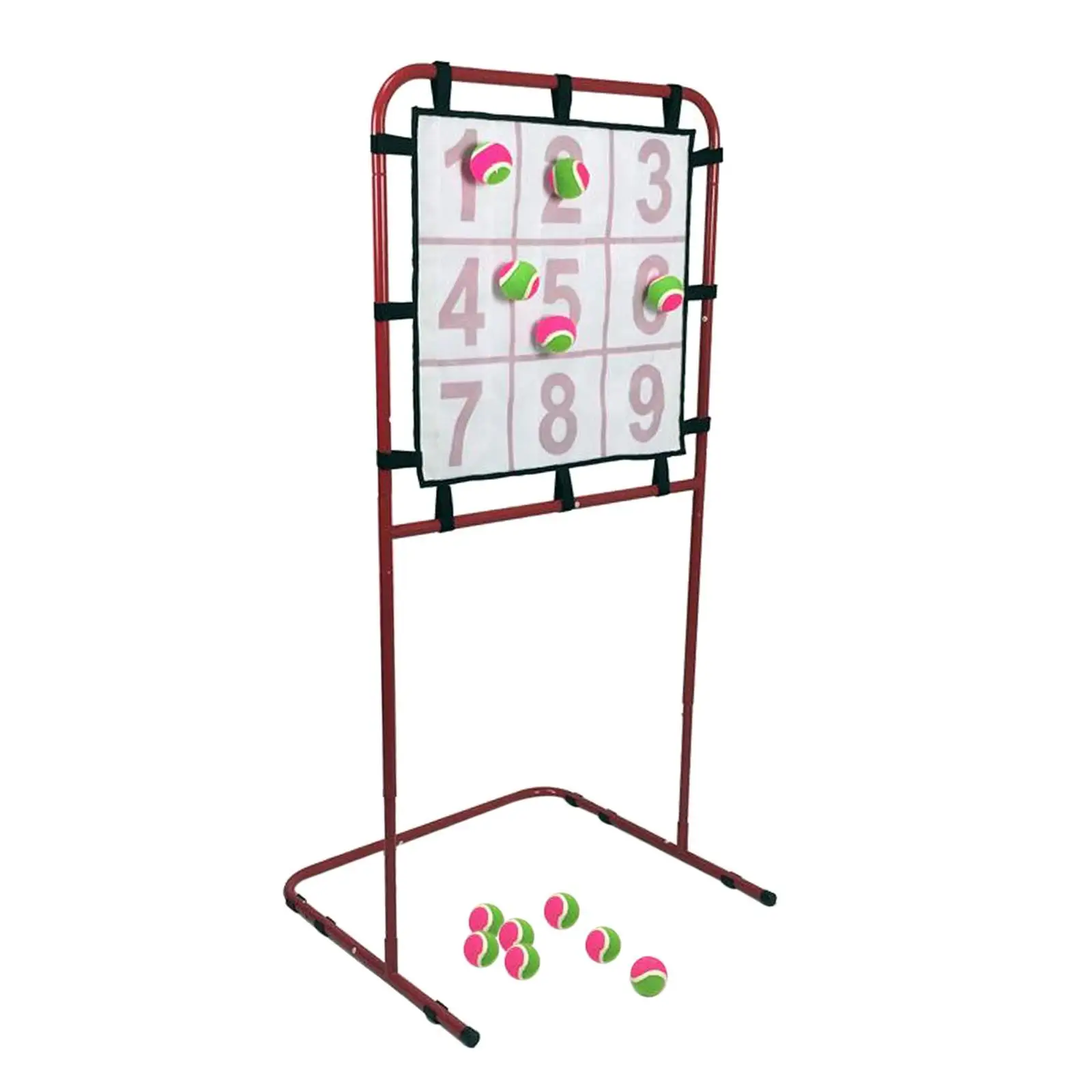 Practice Baseball Pitching Net Height Adjustable Iron Mesh for Youth Batting Target Indoor Outdoor Training Sessions