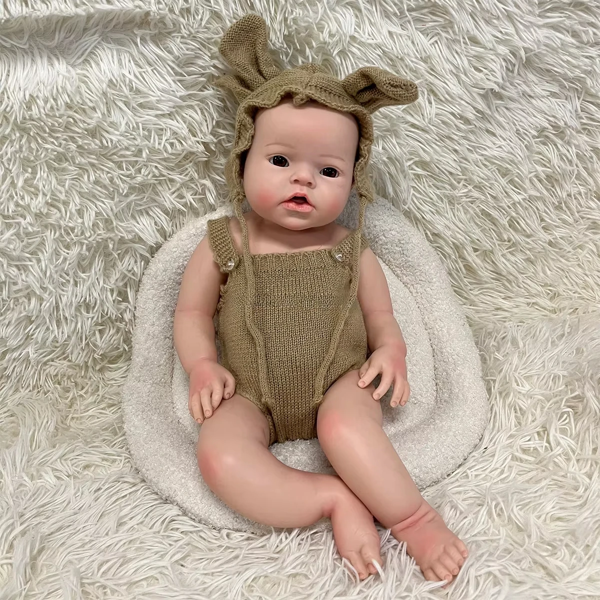 20inch 100% Full Body Silicone Baby Doll New Lifelike Lovely Reborn Dolls Bebe Reborn Doll Can Pee and Dirnk Wet System