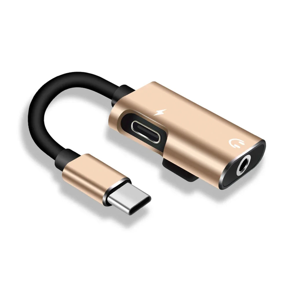 Type C naar 3.5mm Jack Adapter voor Xiaomi Huawei Analoge Signaal Telefoon Audio Splitter Hoofdtelefoon Oplader USB-C Niet voor iPhone Samsung