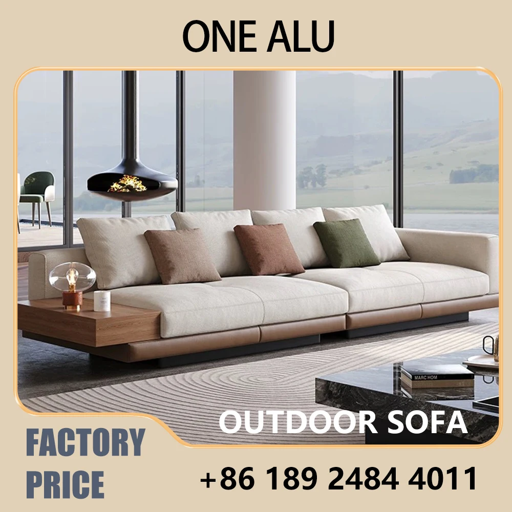 Connery Italian-style Fabric Sofa - Five-seater Modern Minimalist Thickened Cotton and Linen Sofa Set