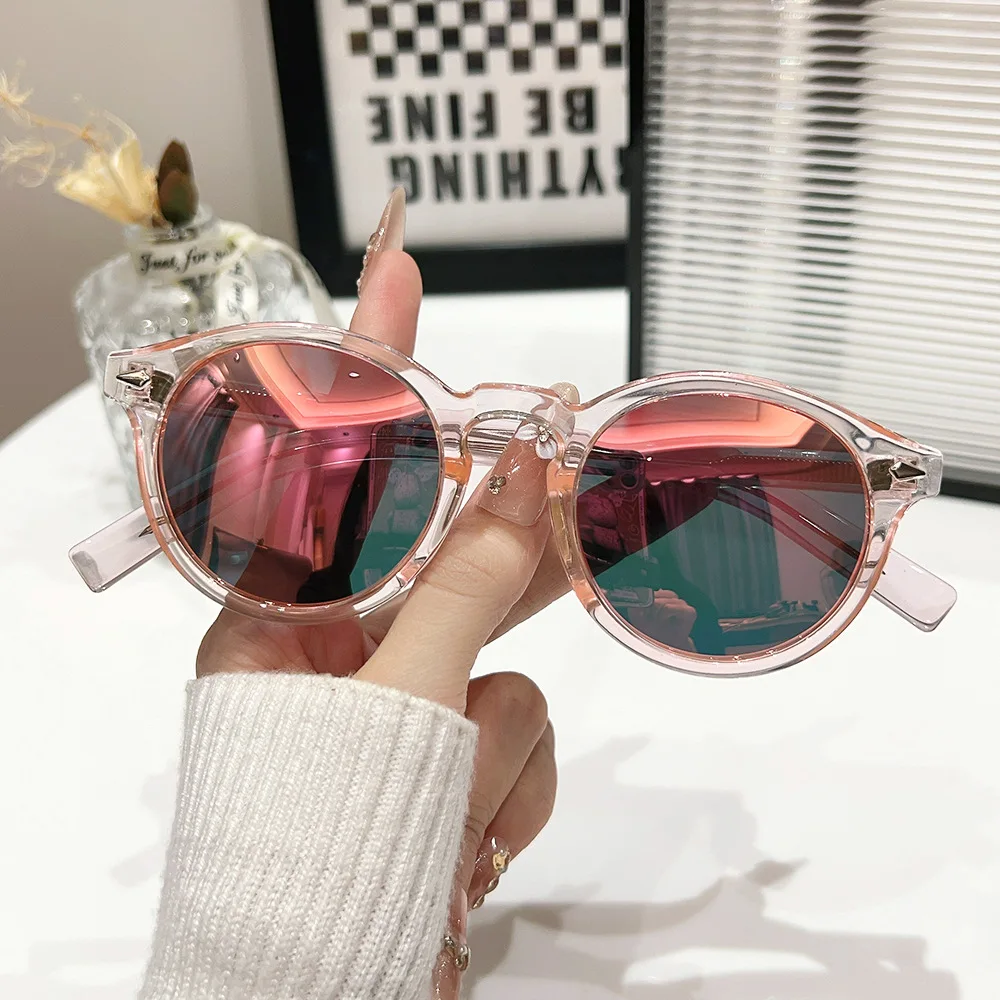 

Classic Polarized Punk Round Sunglasses Women For Men Male Luxury Brand Designer Sun Glasses Popular Vintage Rivet Eyeglasses UV