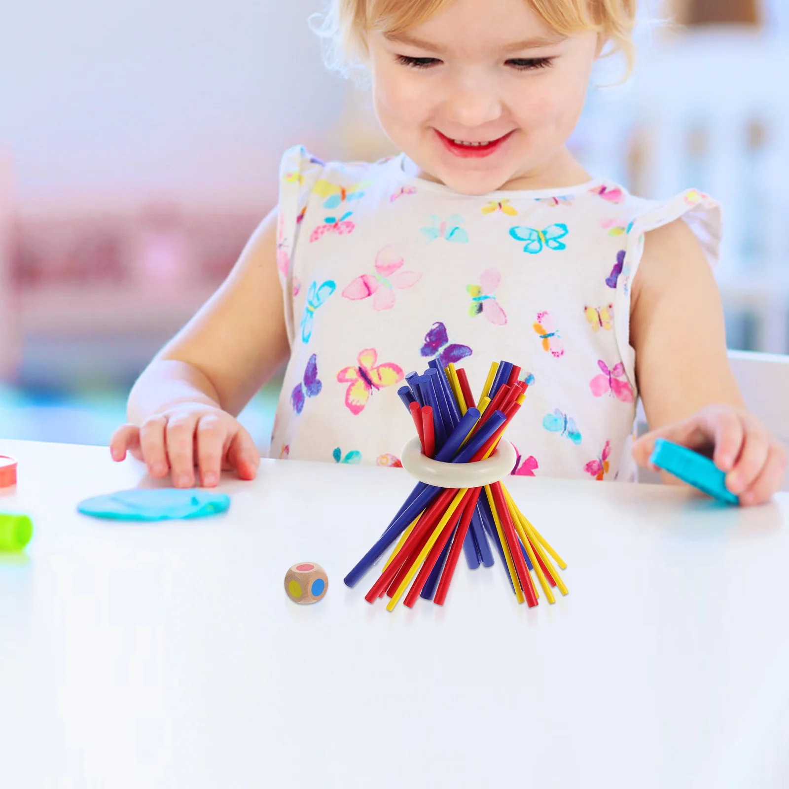 1세트 1세트 컬러풀한 나무 막대 균형 게임 어린이 가족 상호작용 논리적 사고 훈련 휴대용 막대 당기기 챌린지