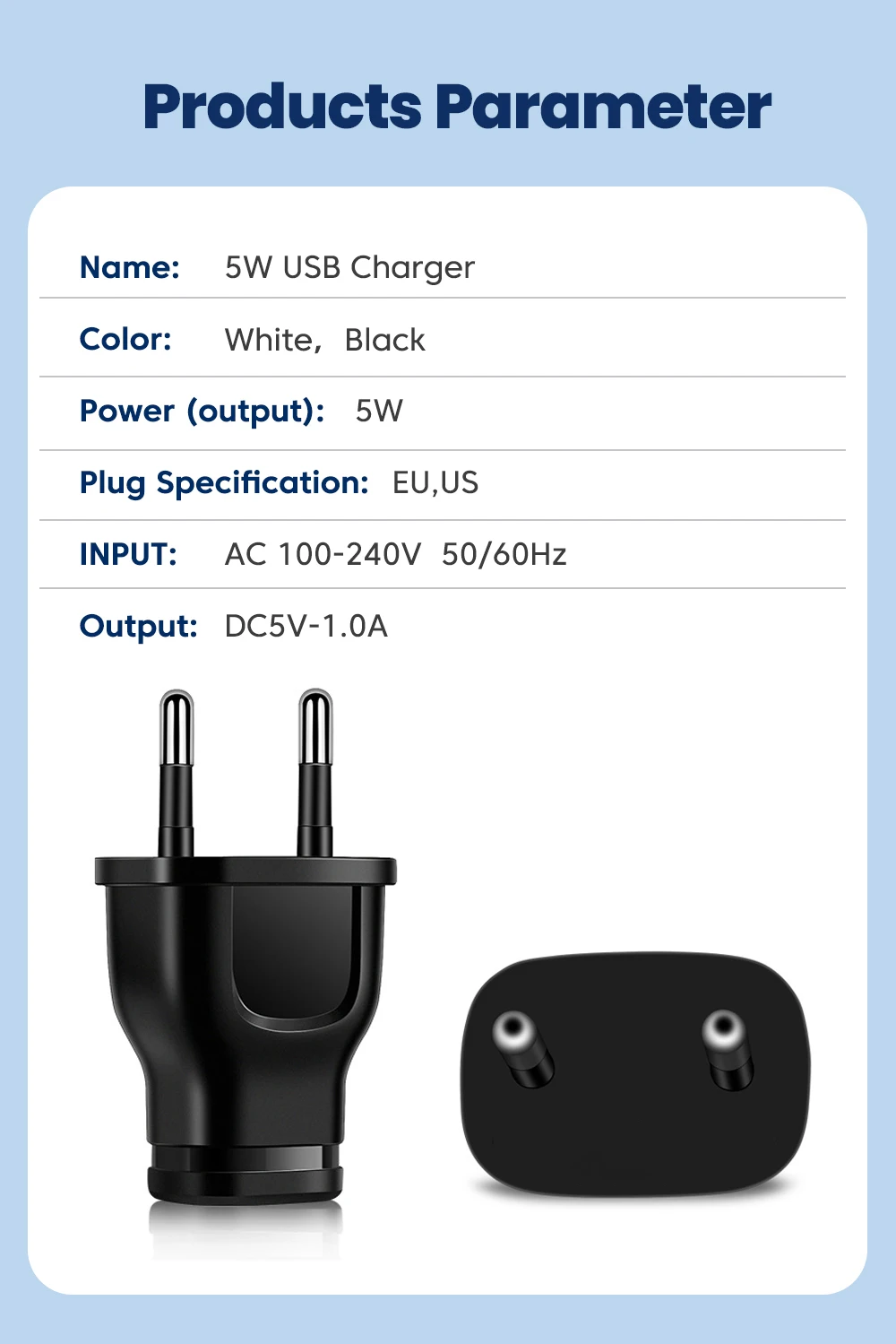 Mini Universal 5V1A EU US Plug USB Travel Charger For iPhone Samsung Xiaomi Redmi Google Huawei Wall Phone Charger Power Adapter