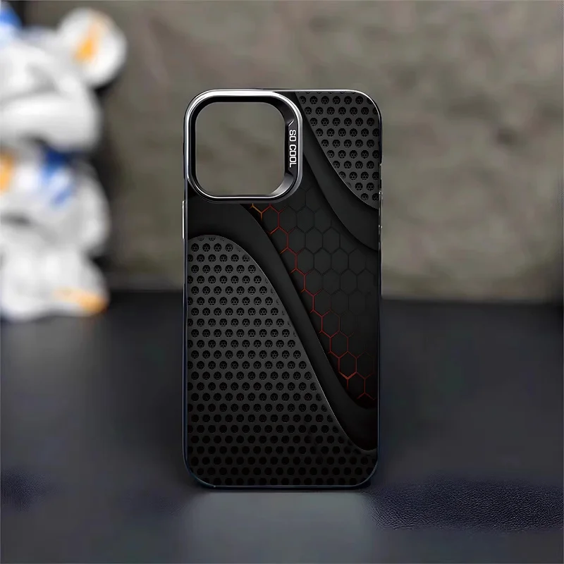 حافظة هاتف أنيقة للرجال بنمط الباركيه لهاتف آيفون 16 15 14 13 12 11 Pro/ Max/Plus غطاء خلفي مقاوم للصدمات ومضاد للبصمة