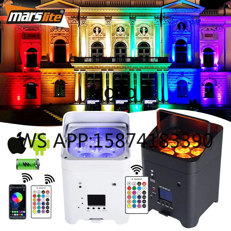 10PCS/Set Wireless Battery Uplights Rechargeable Smartbat LED Par Can Wedding Party DJ Stage Lights With Case