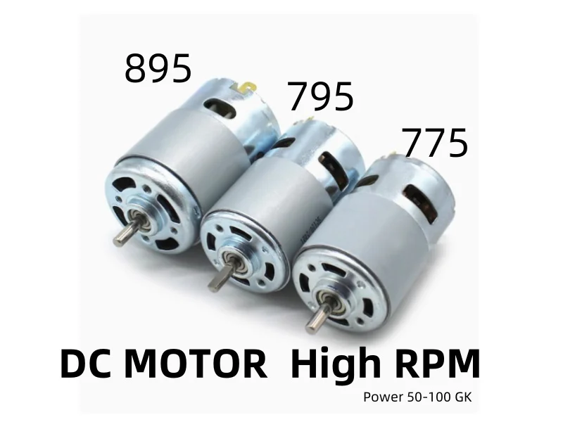 895 795 775HighTorque High RPM DC Motors 12V24V 3000rpm 12000rpm 20000RPM Use For Scooter Cutting Machine Electric Grinder Motor