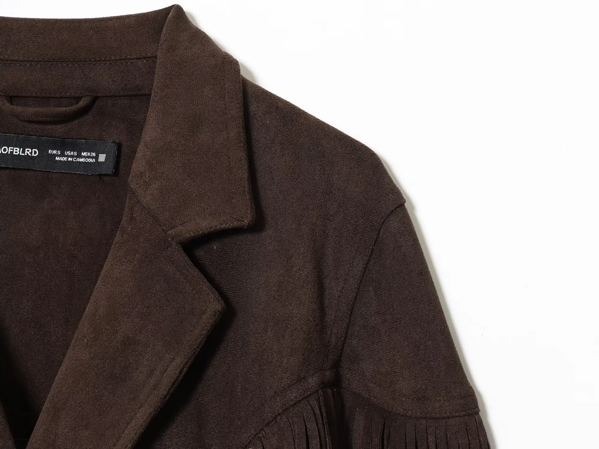 フリンジトリム付きジャケットとミディスカートのセット レディースカジュアルアウター ハイウエストスカート付き