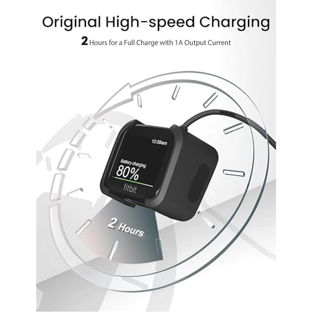Replacement charger compatible with Fitbit Versa 1 Lite (not available for Versa 2) USB smartwatch charging dock image 4
