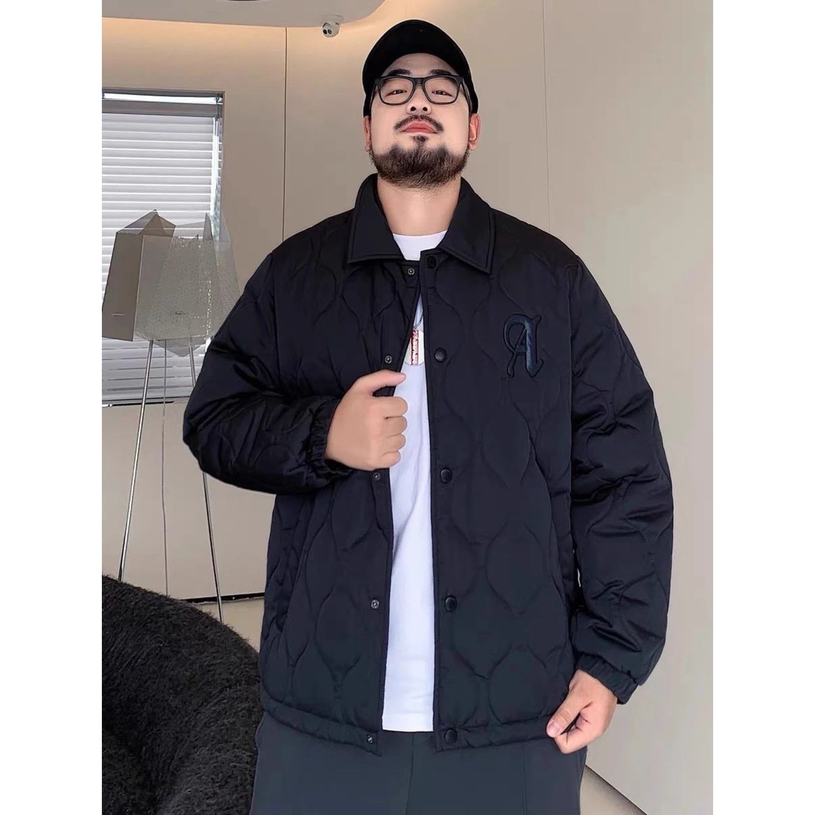 

Мужская хлопковая куртка свободного кроя, легкая, повседневная, больших размеров, осенне-зимняя верхняя одежда, модная, в стиле Ins