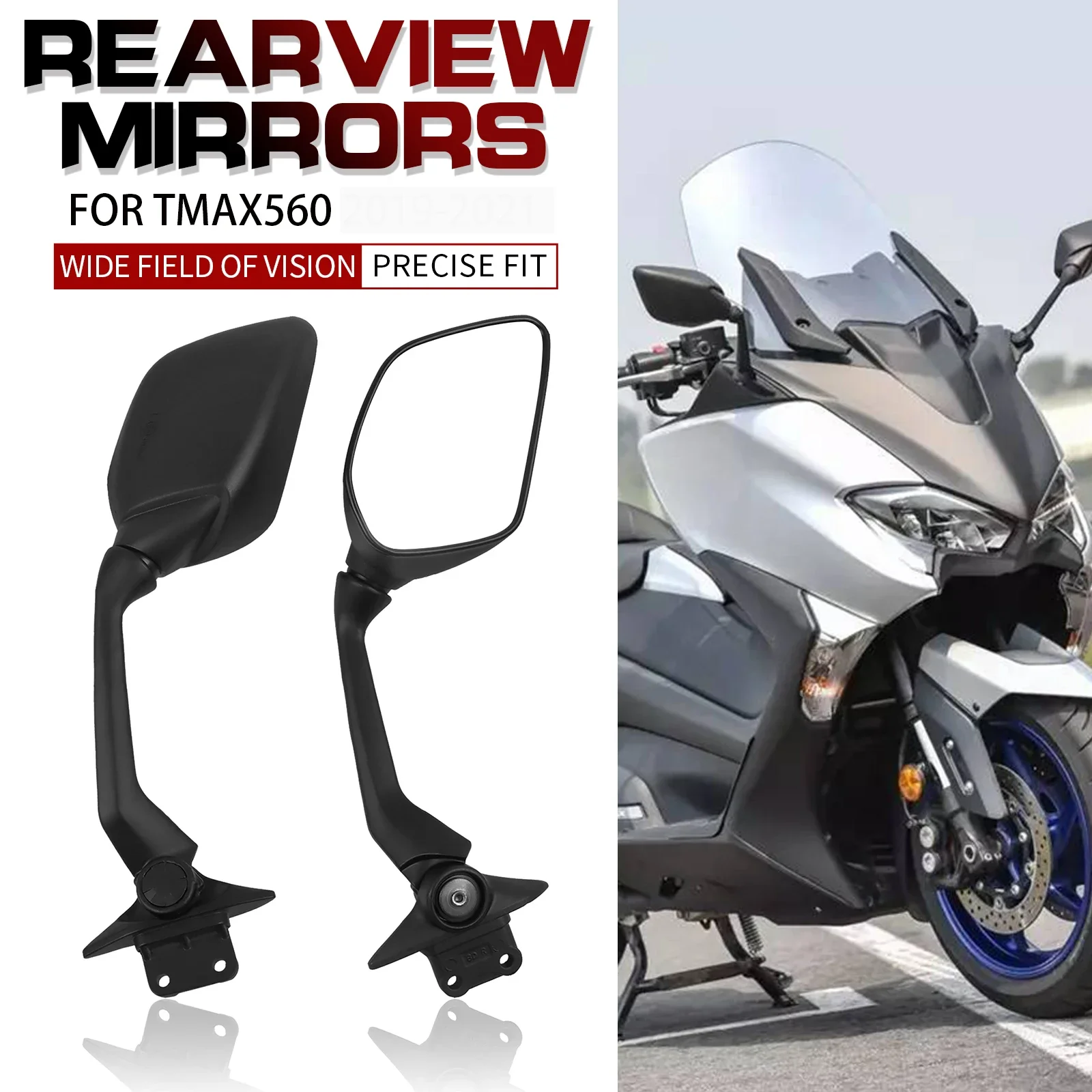 

For Yamaha TMAX 560 T-MAX 560 TMAX560 T MAX560 2017-2023 Motorcycle Mirror Rear View Rearview Side Mirrors Accessories