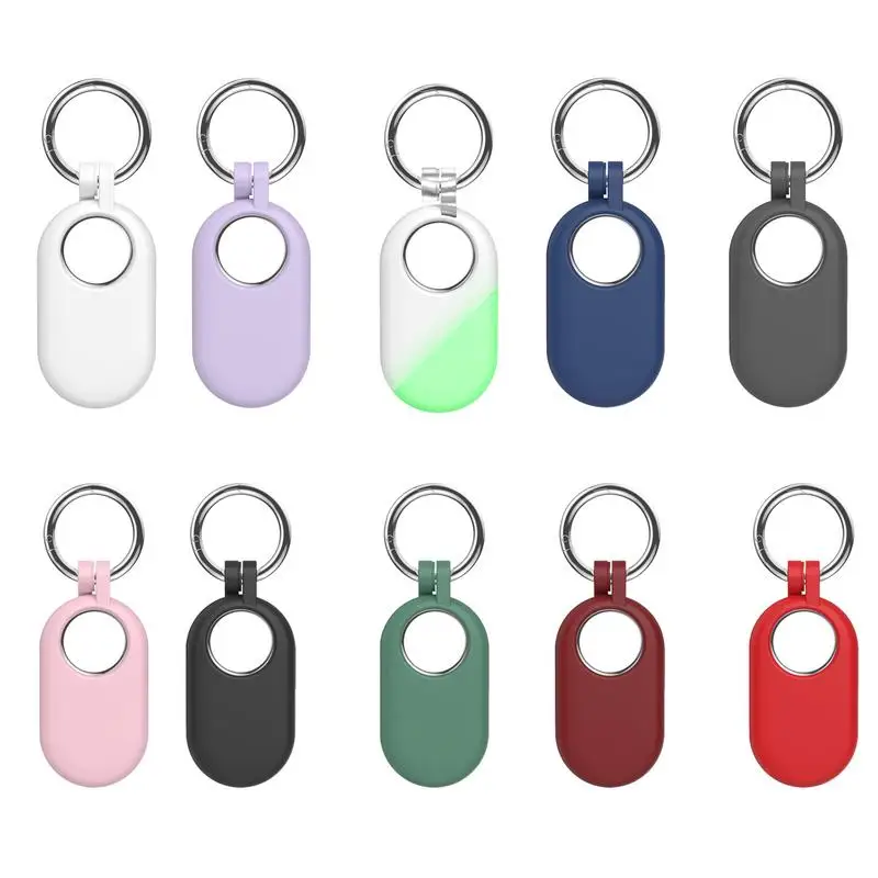 Cover For Smarttag With Key Ring Protective Case Keychain Smart Tag Holder Silicone Case Covers Interior vehicle Storage