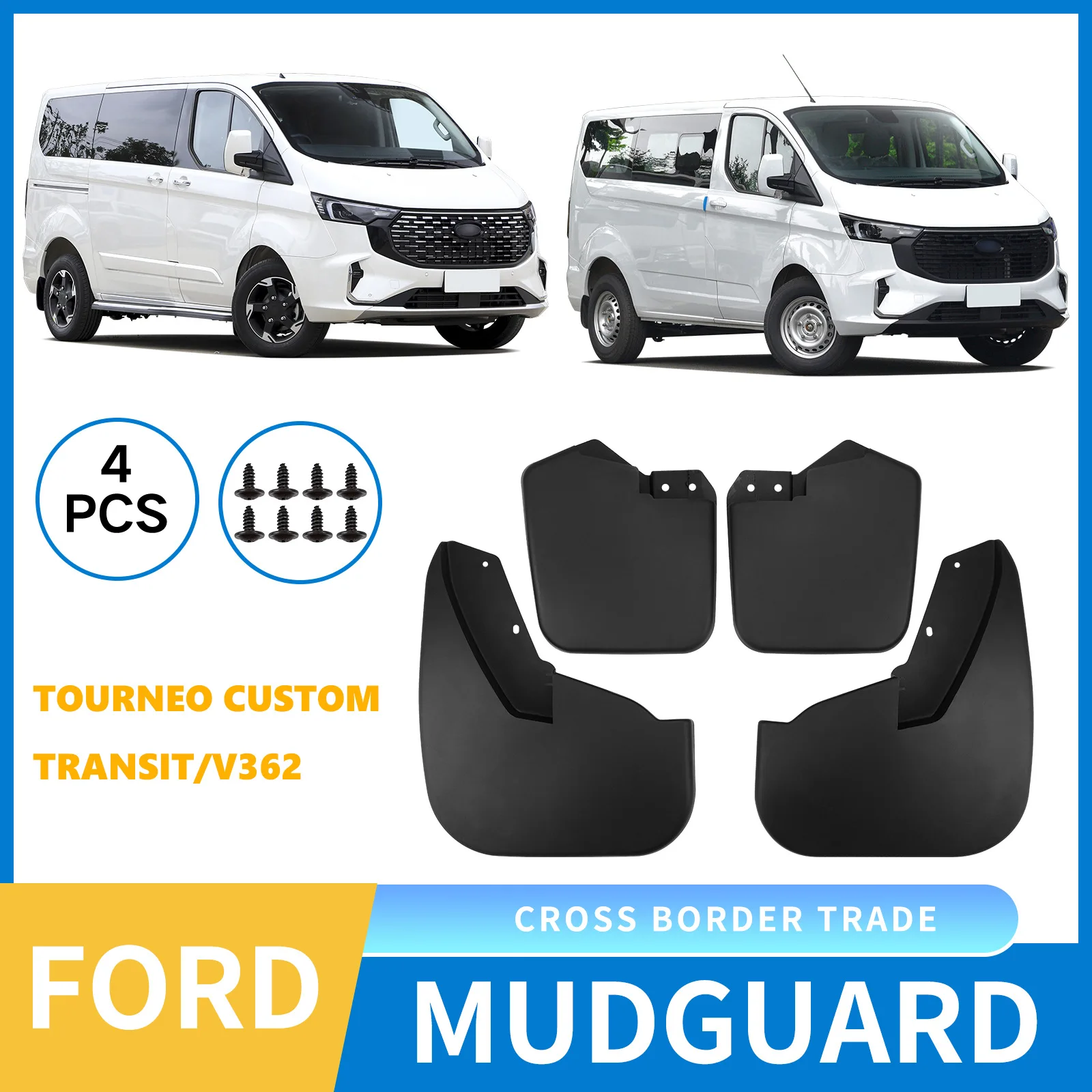 

For Ford Tourneo Transit V362 Tourneo Custom Transit mudguard leather,Front Rear Flares Splash Guards Cover Car Accessorie