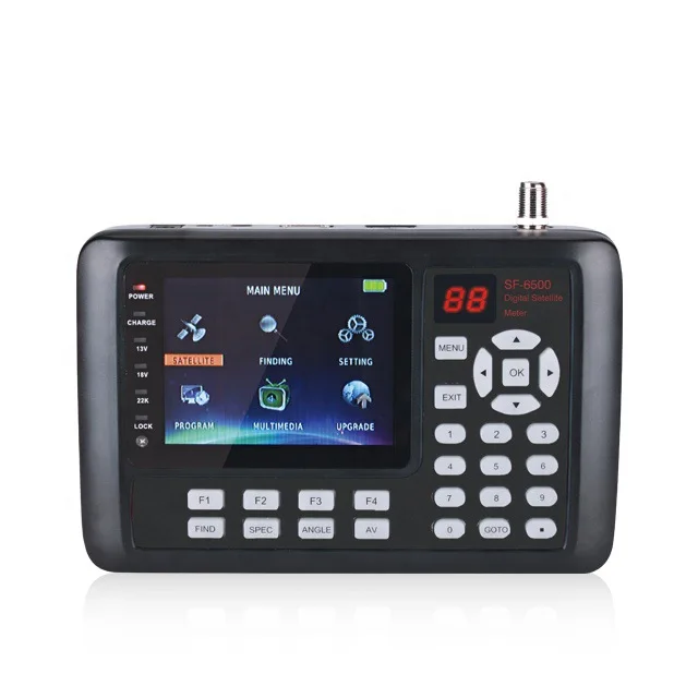 Jiaxun sf-6500gc localizador de satélite DVB-S/s2 satélite alinhador monitoramento ângulo tester