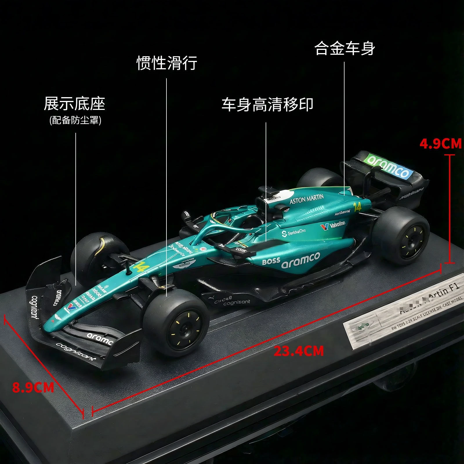 Echte autorisatie 1:24 formule F1 legering automodel simulatie glijdende huisdecoratie ornament