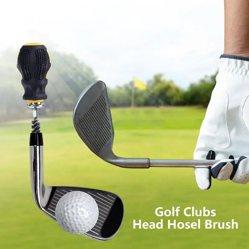 Golf Hosel Brush Stainless Steel Wire Golf Club Head Hose Brush Electric Drill Wire Brush Cleaning Polishing Tool