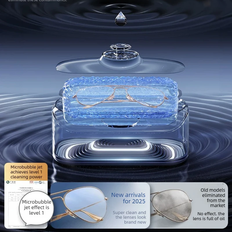 Ultrasonic Cleaner 3D Drying UV Light 5 Modes for Glasses Jewelry Watch Bands Dentures Makeup Brushes Portable Home 초음파 세척기