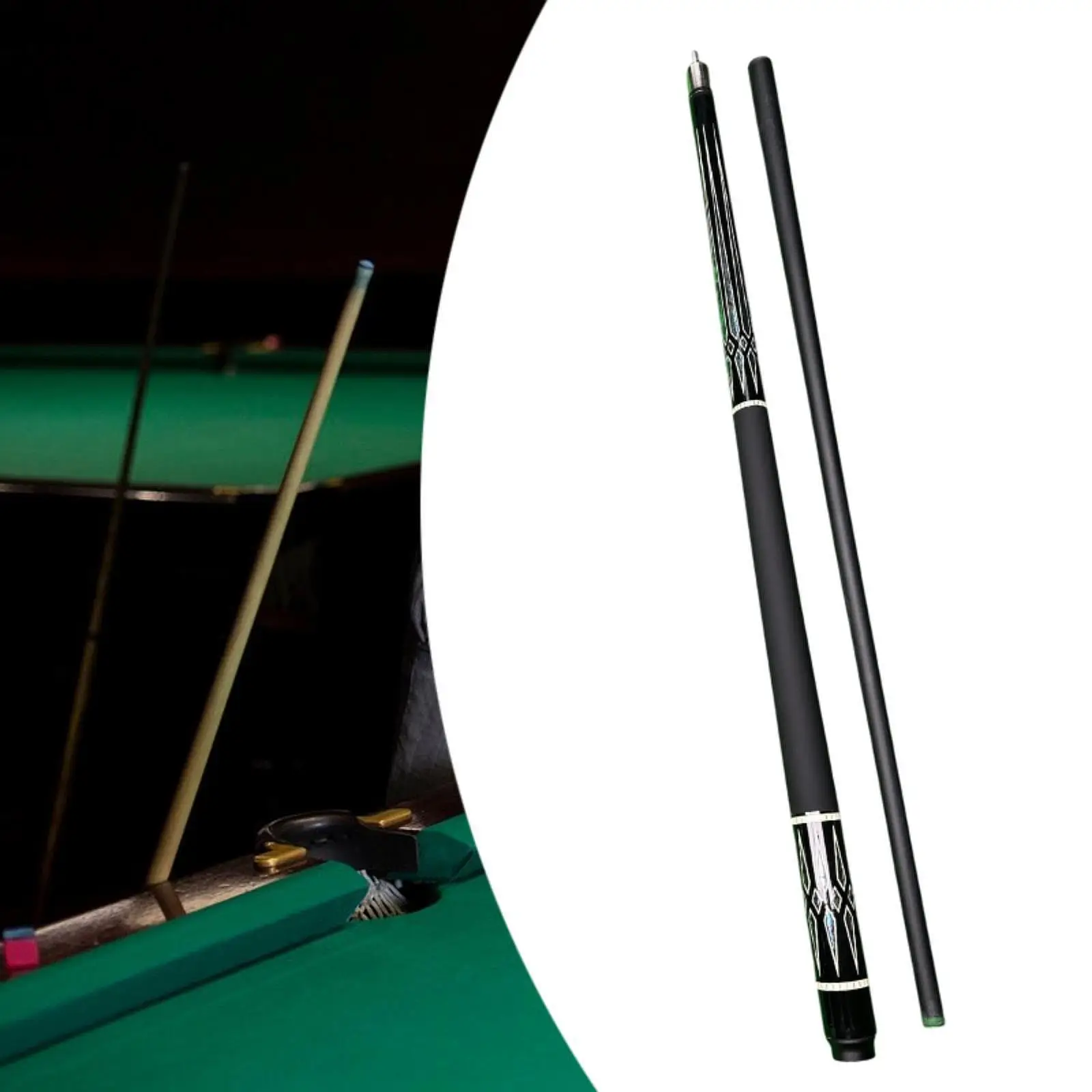 

Pool Cue 1/2 Split Portable Professional Carbon Fiber for Men Women Training