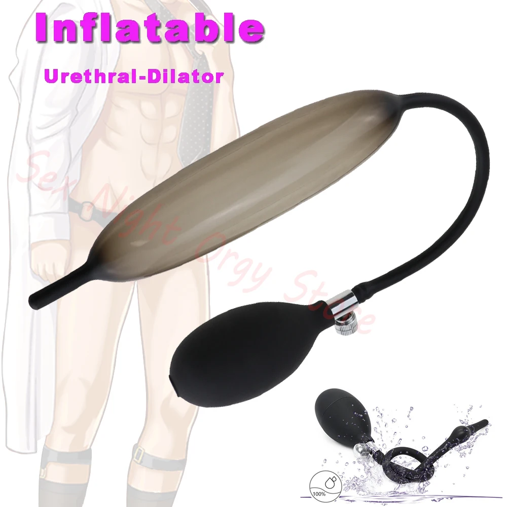 Expandable Urethral Plug Inflatable Penis Plug Pump Urethra G spot Stimulate Dilator Masturbator SM Sex Toy For Men Adult 18 Toy