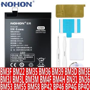 Nohon BM53 BM55 BM58 BP42 BP46 Baterai untuk Xiao Mi Mi 11 T 10 T Pro 8 9 SE 11 Lite Ultra 14 13 12 12 S 12X6 5 5 S 5X6 X Mix4 Baterai 12 penjualan terbaik bateria nohon xiaomi redmi note - №