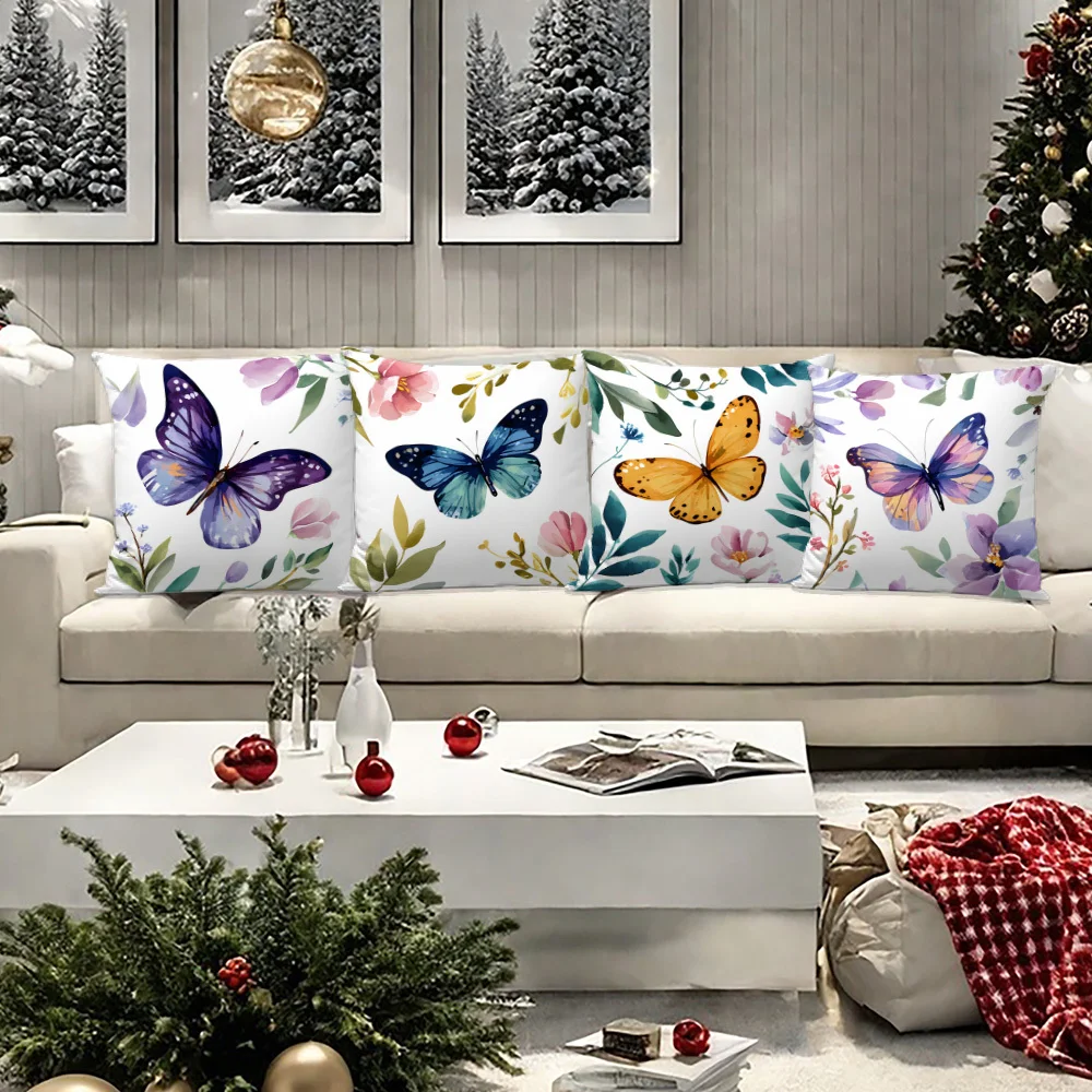4 Piece Pillow Covers Set Home Decor Perfect For Adding A Vibrant Touch To Your Sofa Bed Or Living Room Space
