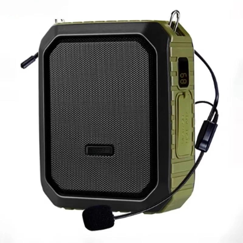M800 Portable Voice Amplifier With Wired Microphone For Teachers IPX5 Waterproof Bluetooth Speaker 4400mAh Power Bank
